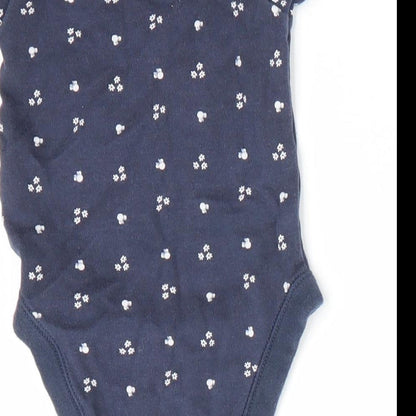 Disney Baby at George Girls Blue Floral  Romper One-Piece Size 0-3 Months