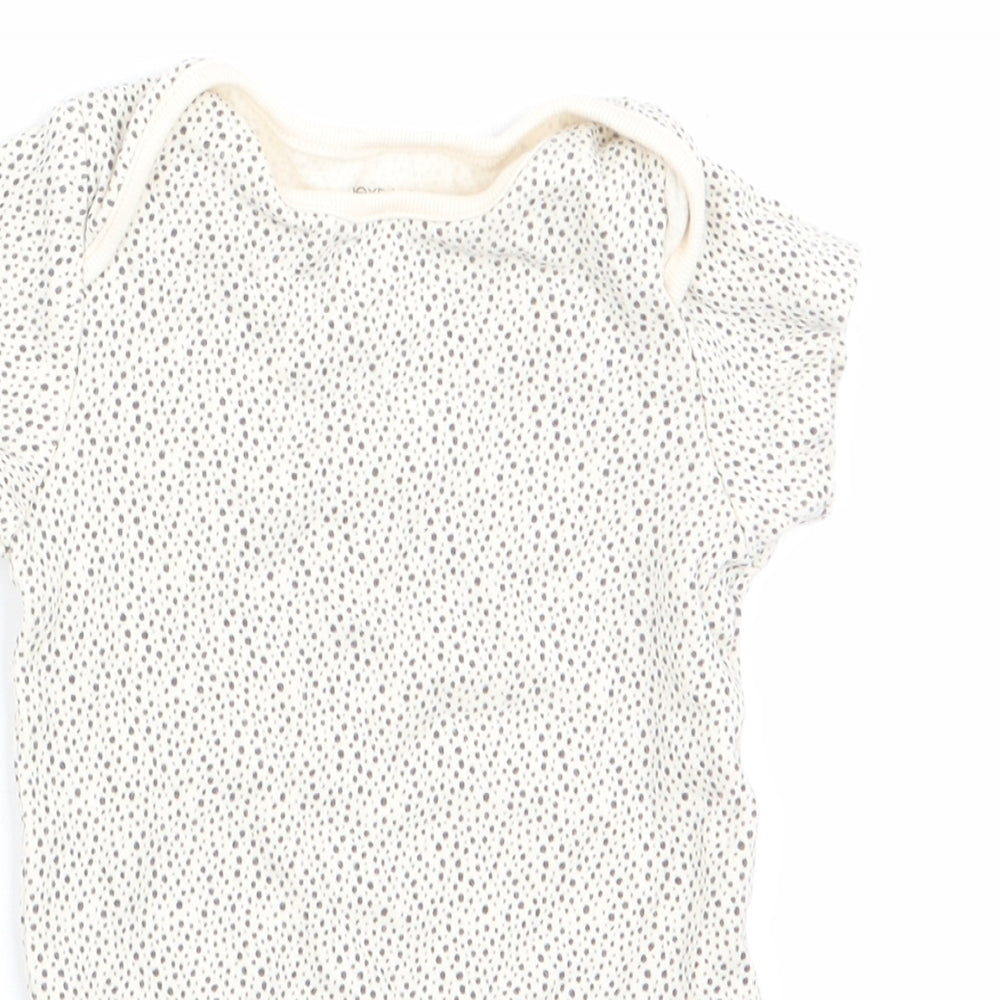 NEXT Boys Grey Polka Dot  Romper One-Piece Size 0-3 Months