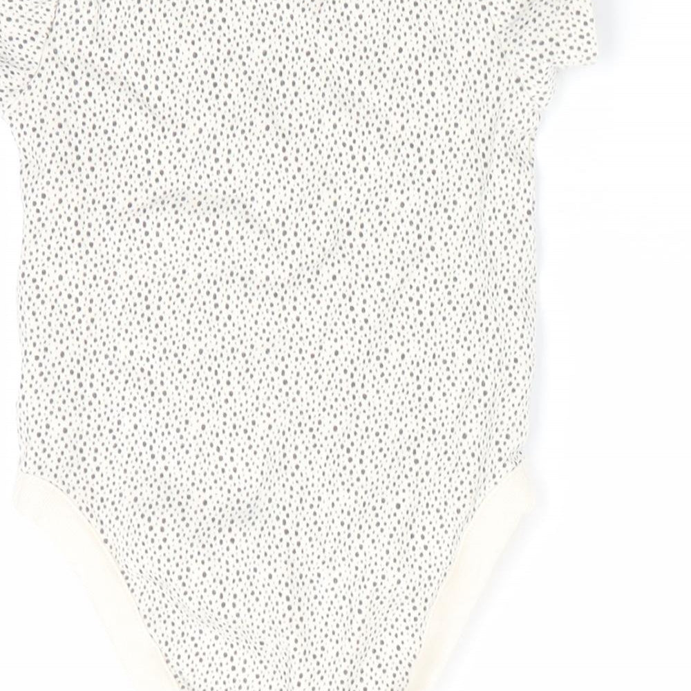 NEXT Boys Grey Polka Dot  Romper One-Piece Size 0-3 Months