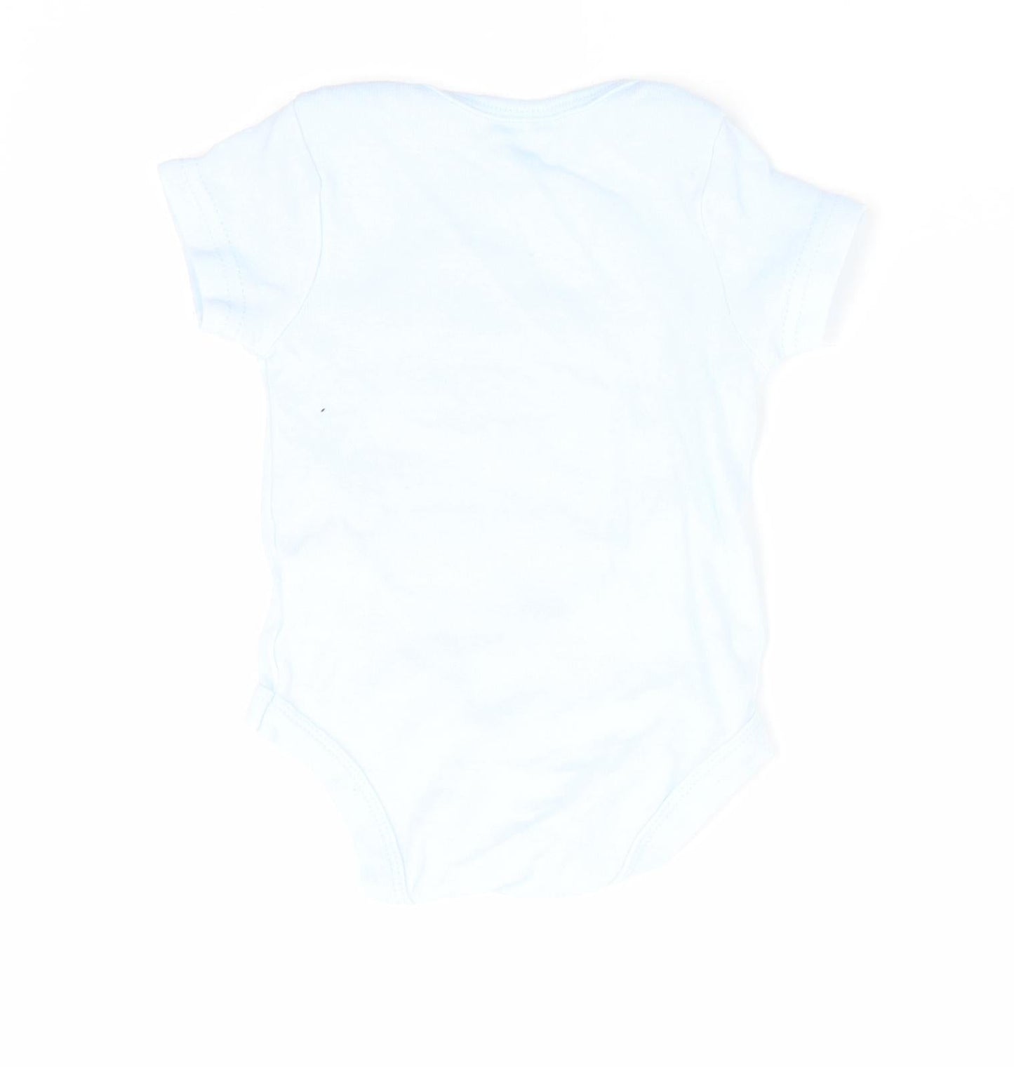 Moon & Stars Boys Blue Animal Print  Romper One-Piece Size 0-3 Months  - Lion I'm Roarly Cute