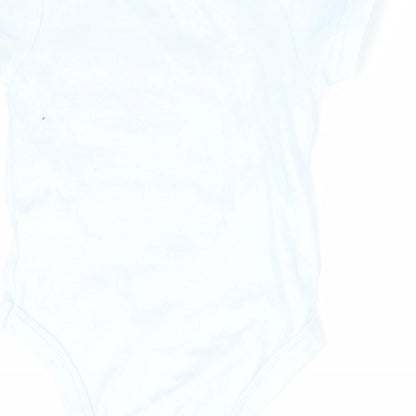 Moon & Stars Boys Blue Animal Print  Romper One-Piece Size 0-3 Months  - Lion I'm Roarly Cute