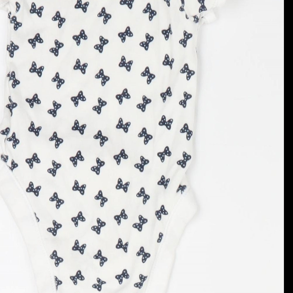 Disney Baby at George Girls White Animal Print  Romper One-Piece Size 0-3 Months  - Butterflies print