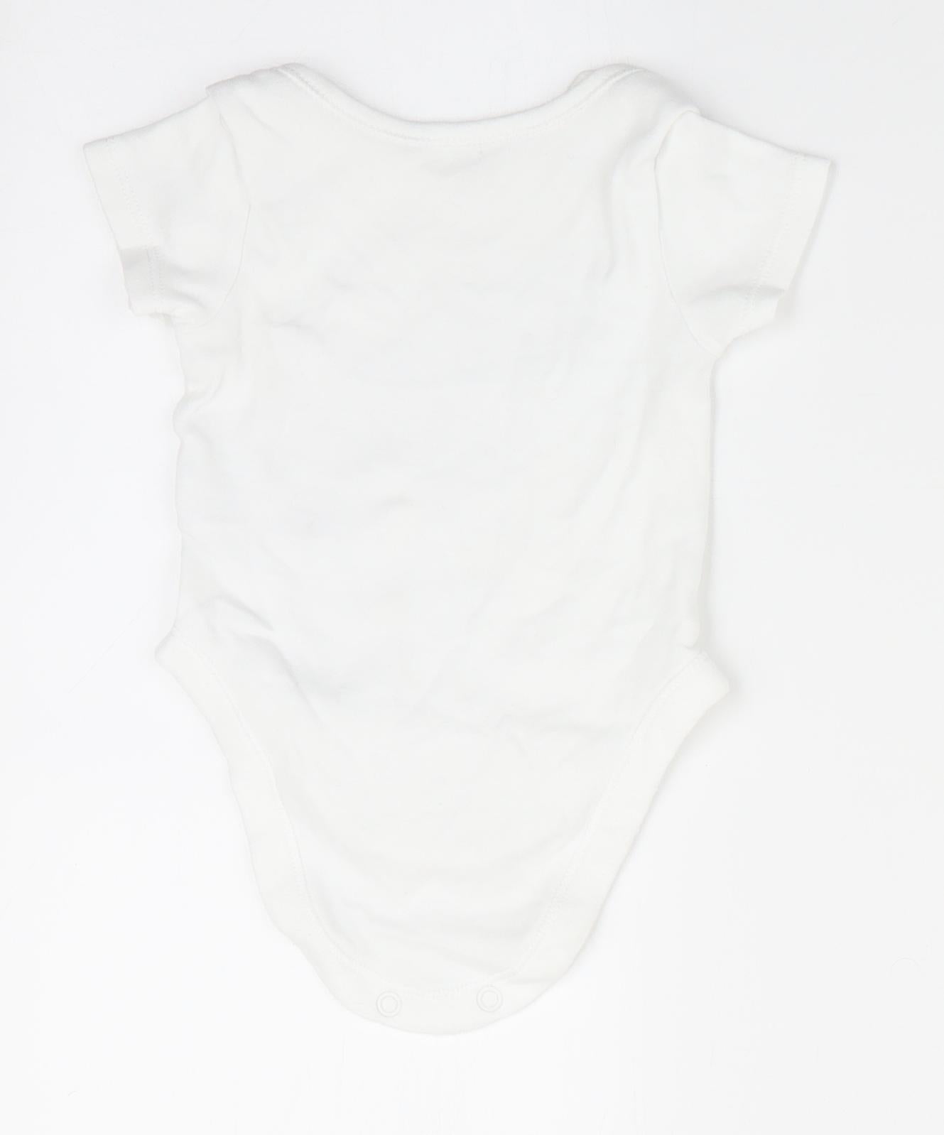George Baby White   Romper One-Piece Size 0-3 Months  - The best thing that ever happened!!