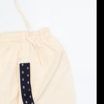 Preworn Girls Ivory   Jogger Trousers Size 9-12 Months