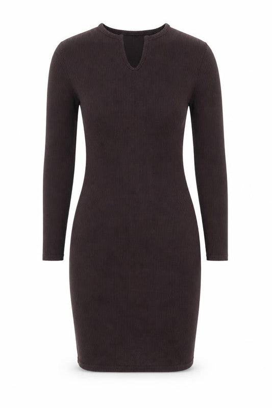 Front view of I SAW IT FIRST women’s black bodycon, size UK 8