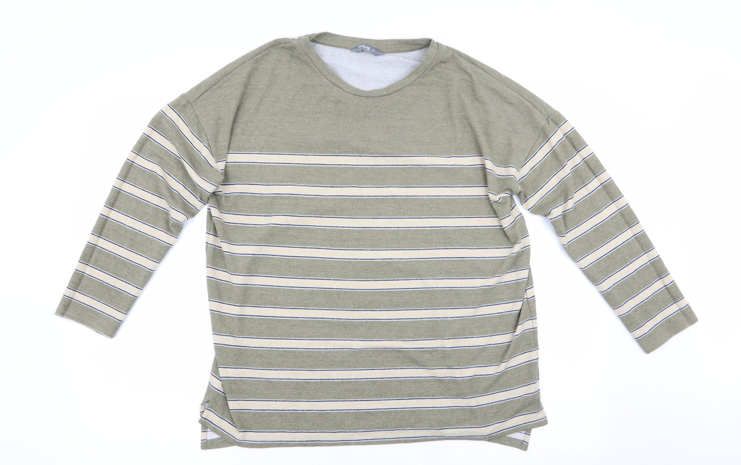 Nutmeg Womens Green Striped  Pullover Jumper Size 14
