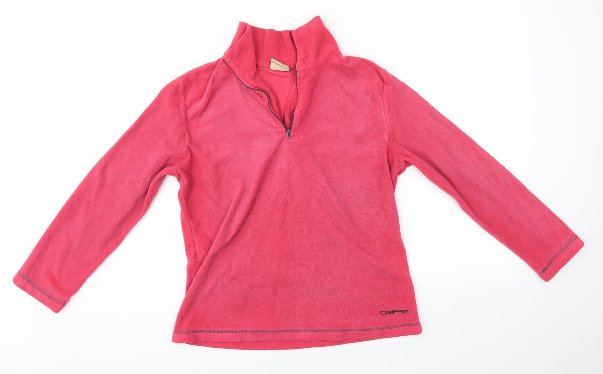 Additional front view of Campri women’s pink jumper, size UK 14