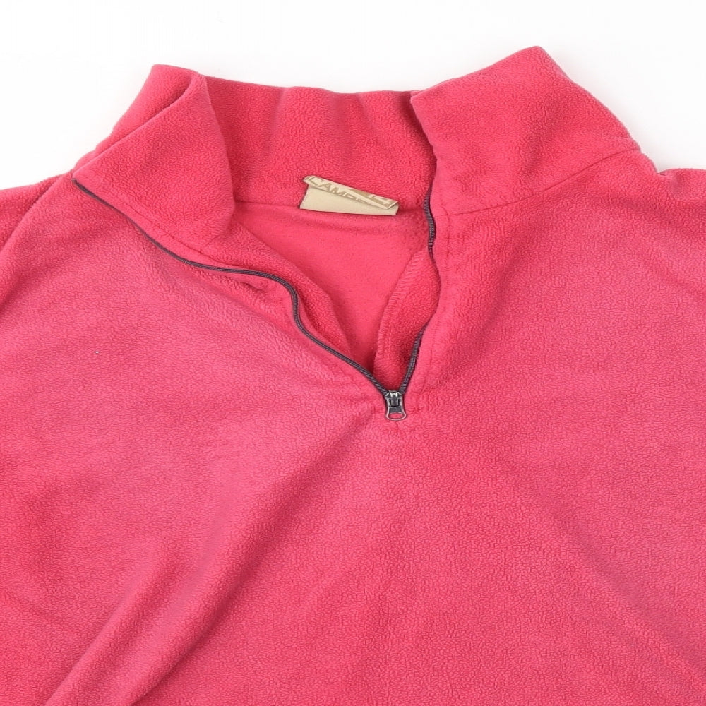 Close-up detail of Campri women’s pink jumper, size UK 14