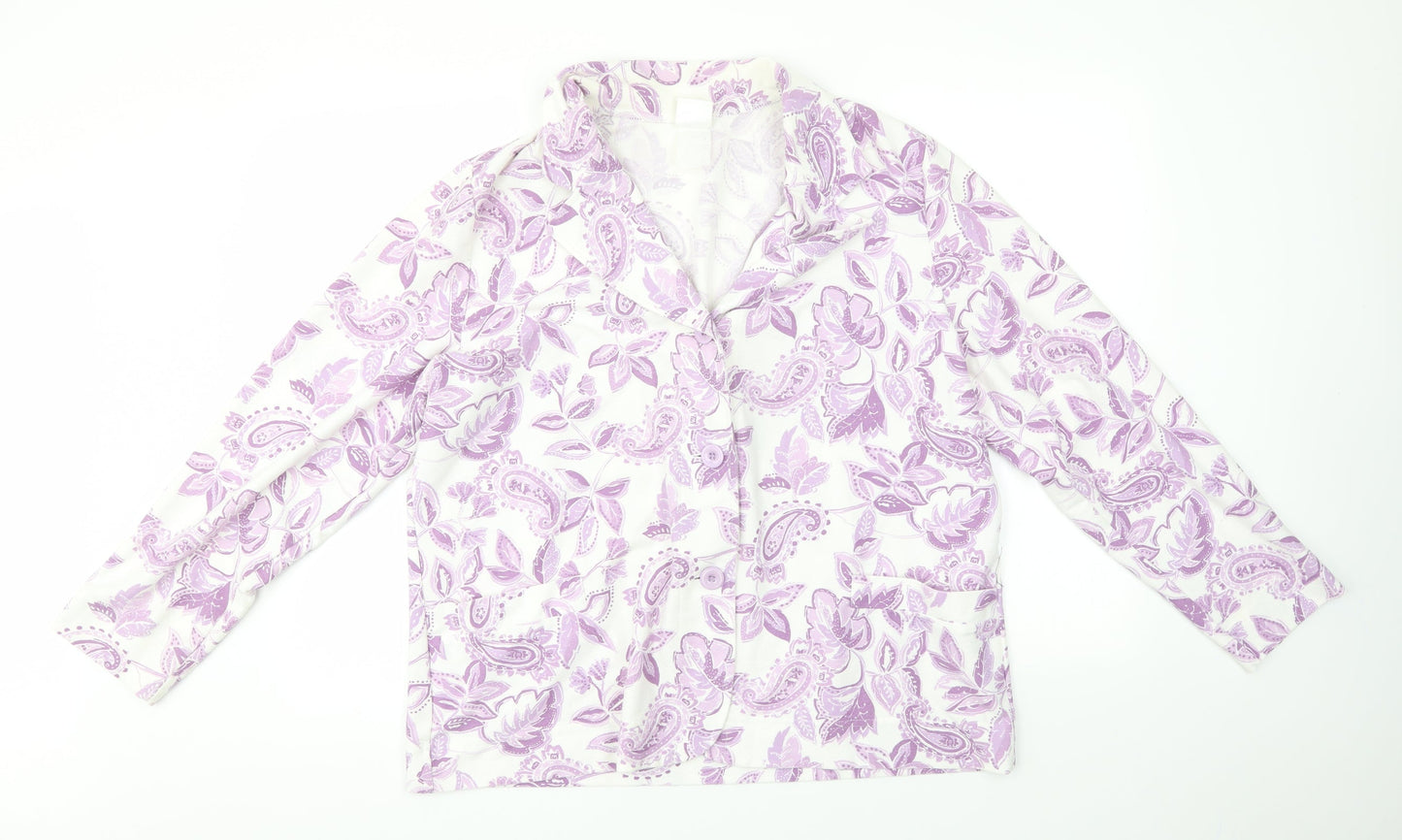 Womens UK Size L Preworn Purple Cardigan Jumper