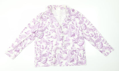 Womens UK Size L Preworn Purple Cardigan Jumper