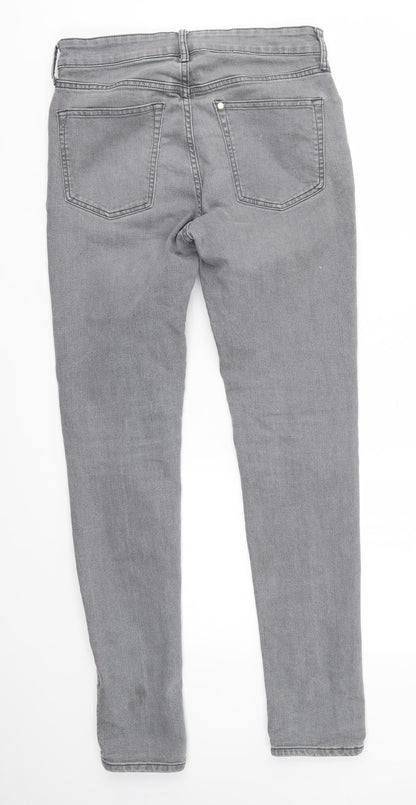 Womens UK Size 30 in H&M Regular Fit Skinny Grey Jeans