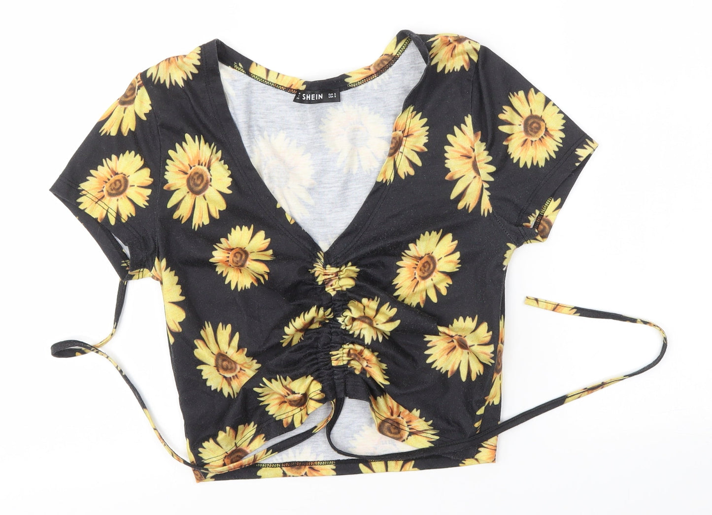 SheIn Womens Multicoloured Floral  Basic Blouse Size S