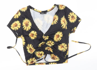 SheIn Womens Multicoloured Floral  Basic Blouse Size S