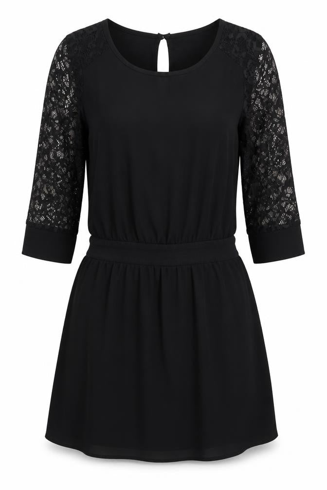 Front view of Millenium women’s black a-line, size S