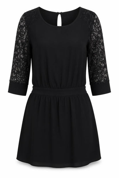 Front view of Millenium women’s black a-line, size S