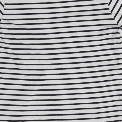 Saxnet Womens Multicoloured Striped  Basic T-Shirt Size L