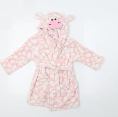 Billy&Millie Girls Pink Animal Print  Kimono Robe Size 3-4 Years