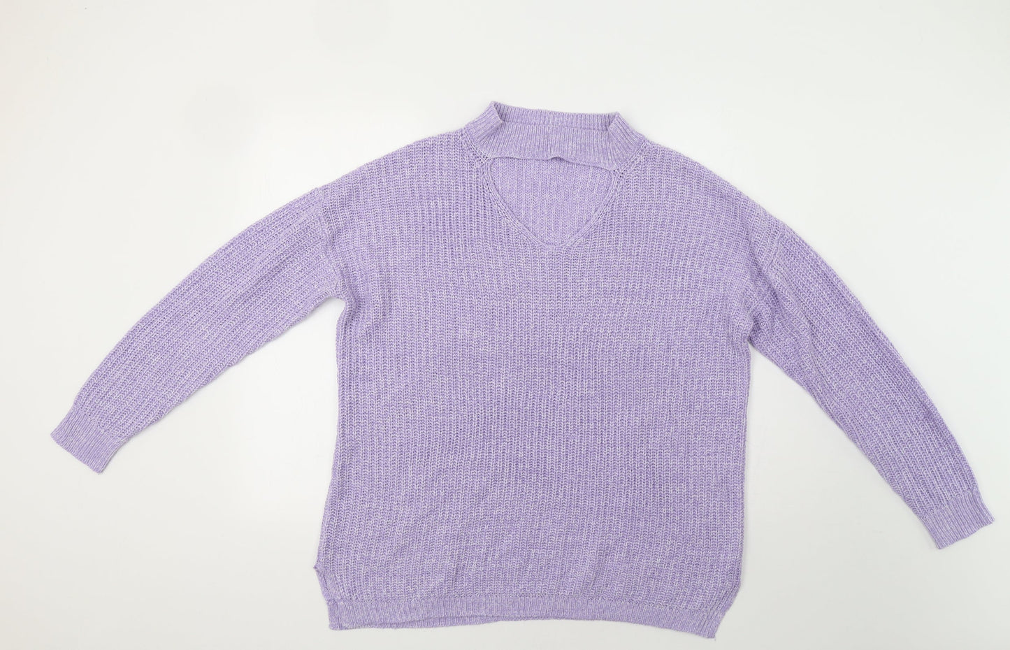 Womens UK Size L Pep&Co Purple Pullover Jumper