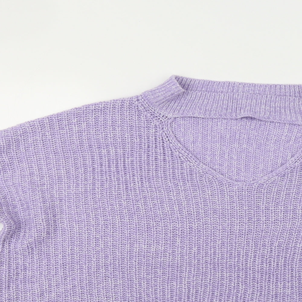 Womens UK Size L Pep&Co Purple Pullover Jumper