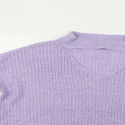 Womens UK Size L Pep&Co Purple Pullover Jumper