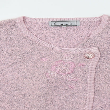 Amolretti Womens Pink   Cardigan Jumper Size XL