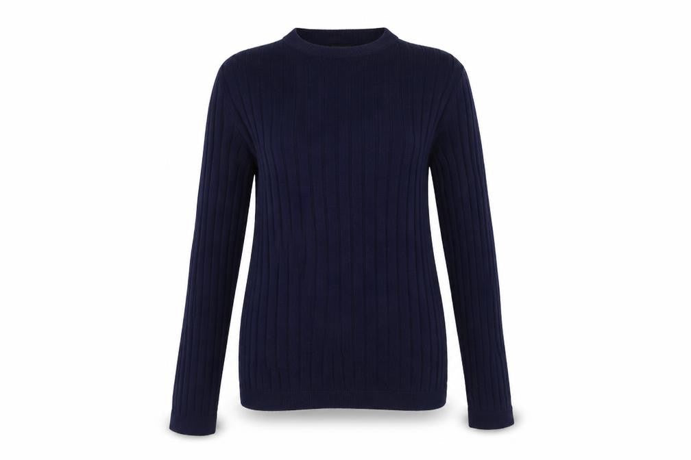 Front view of River Island women’s blue jumper, size L