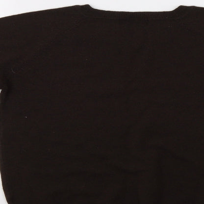 Brand and care label for Petroleum women’s brown jumper, size L