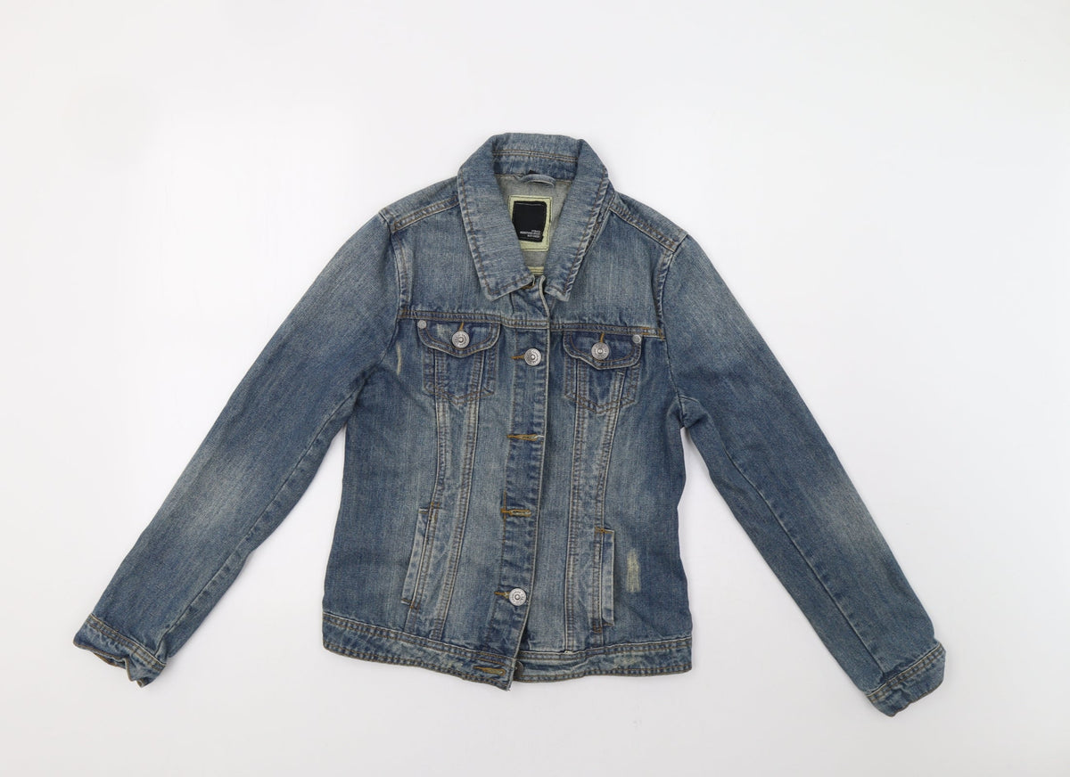 Additional front view of 17&Co women’s blue denim jacket, size S