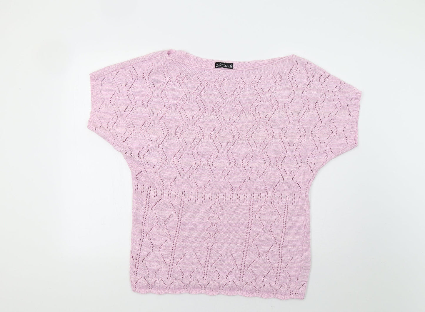 One Touch Womens Pink   Pullover Jumper Size M