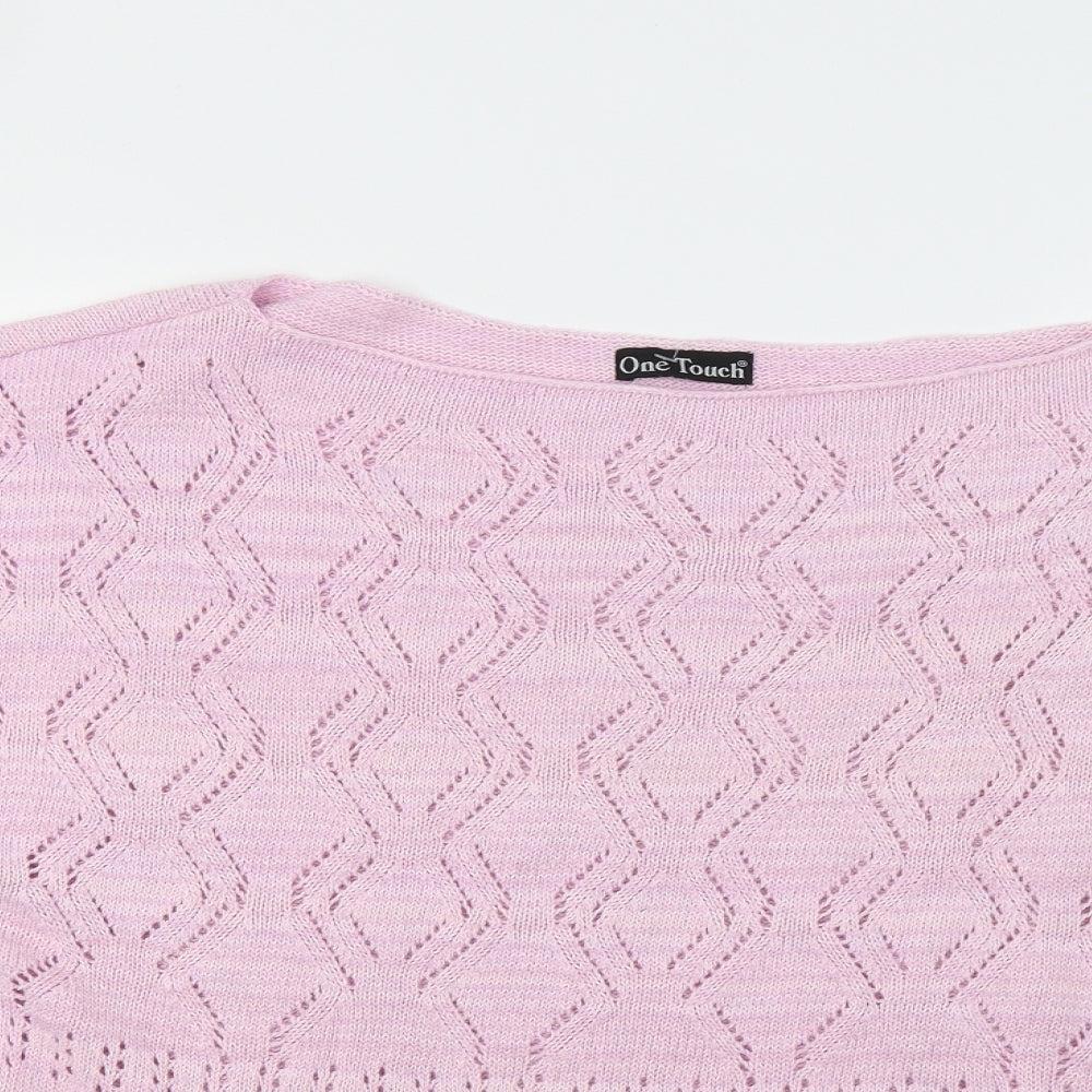 One Touch Womens Pink   Pullover Jumper Size M