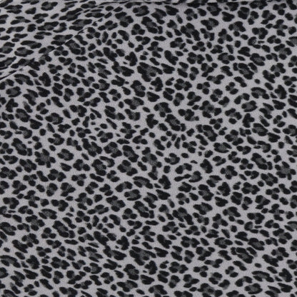 M Collection Womens Grey Animal Print  Henley Sweatshirt Size L