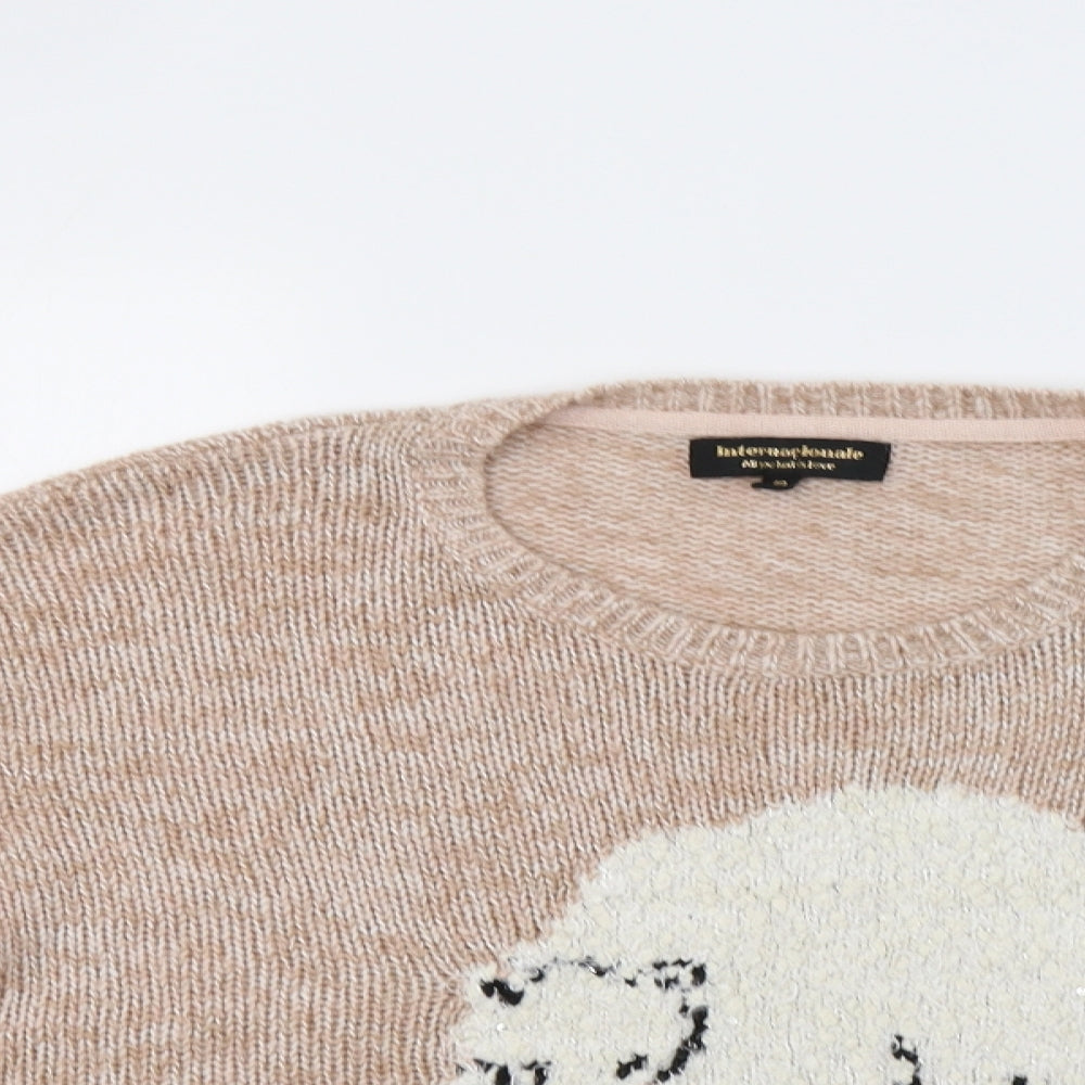 Womens UK Size 10 Internacionale Beige Pullover Jumper