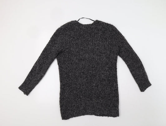 Primark Womens Grey   Overcoat Coatigan Size 10