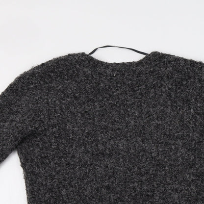 Primark Womens Grey   Overcoat Coatigan Size 10