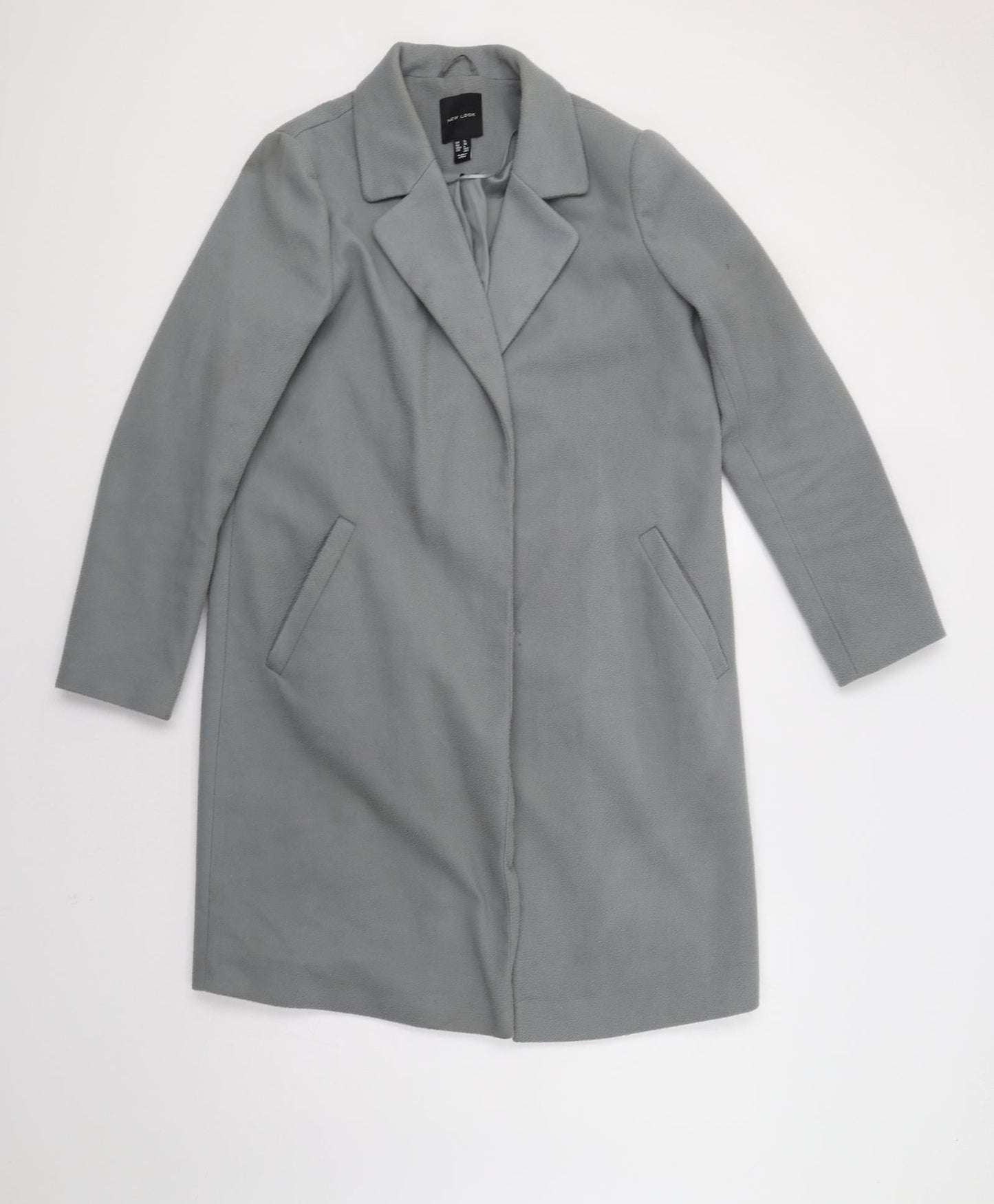Womens UK Size 10 New Look Grey Motorcycle Jacket