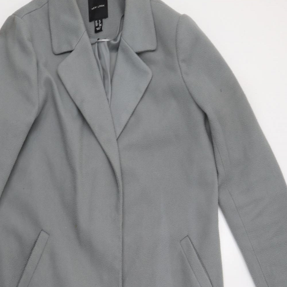 Womens UK Size 10 New Look Grey Motorcycle Jacket