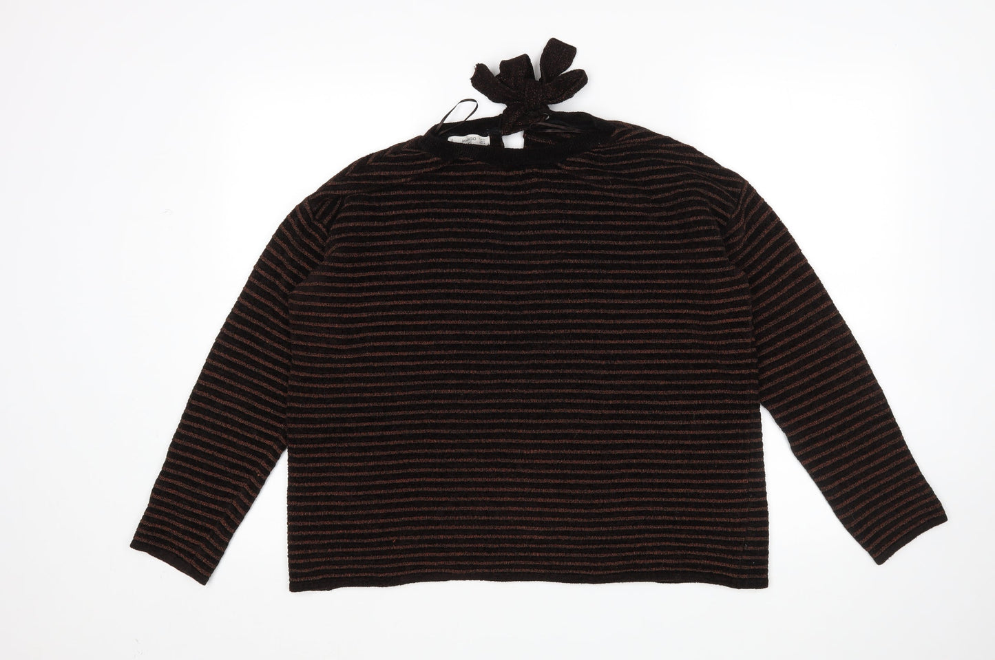 Womens UK Size M Mango Brown Pullover Jumper
