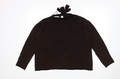 Womens UK Size M Mango Brown Pullover Jumper