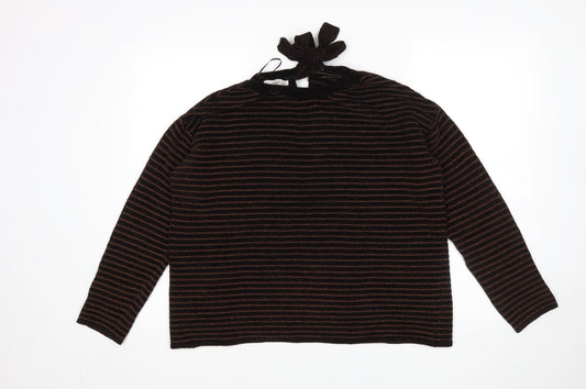 Womens UK Size M Mango Brown Pullover Jumper
