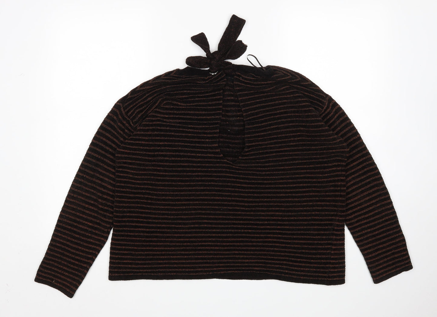 Womens UK Size M Mango Brown Pullover Jumper