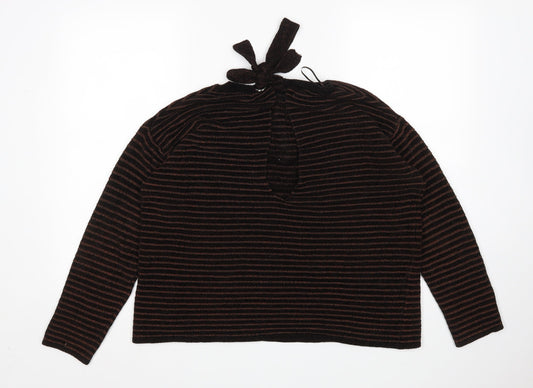 Womens UK Size M Mango Brown Pullover Jumper