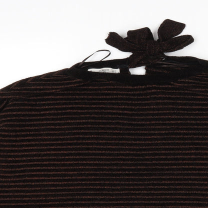 Womens UK Size M Mango Brown Pullover Jumper
