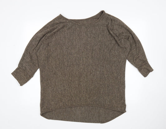Womens UK Size 12 Preworn Brown Pullover Jumper