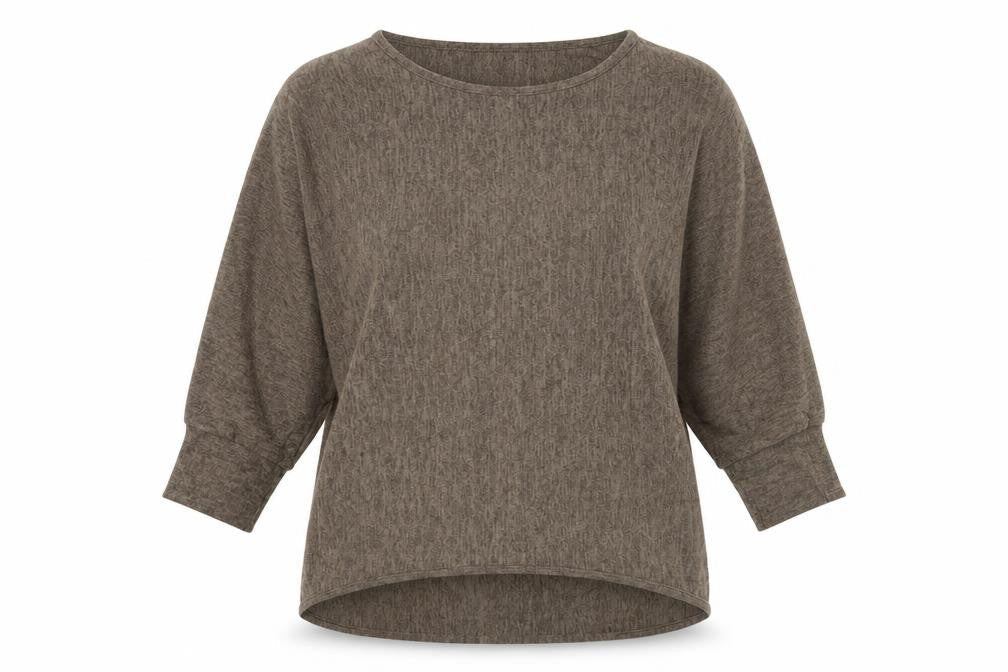 Womens UK Size 12 Preworn Brown Pullover Jumper