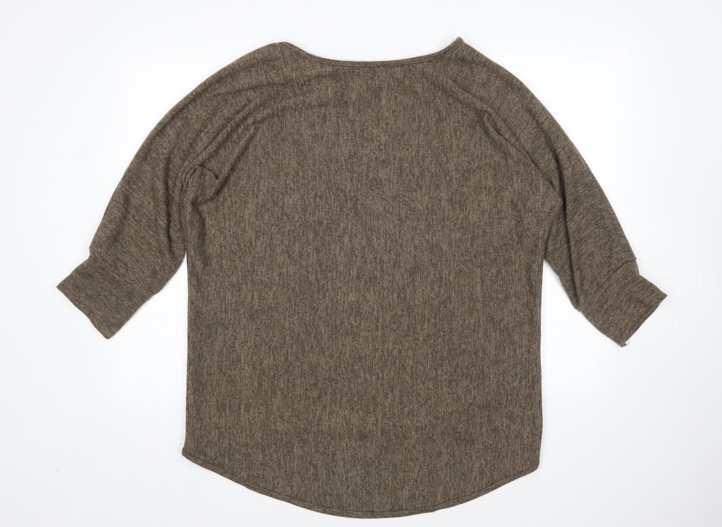 Womens UK Size 12 Preworn Brown Pullover Jumper