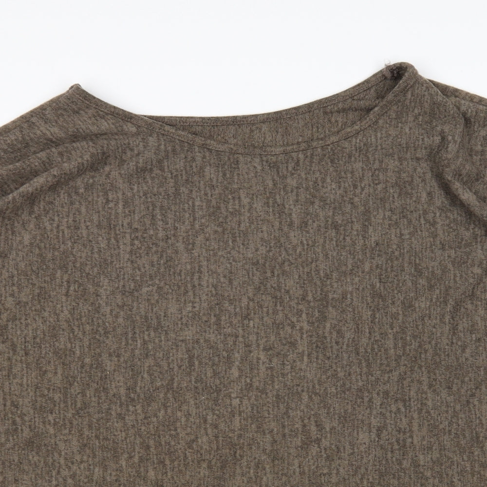 Womens UK Size 12 Preworn Brown Pullover Jumper