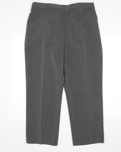 Womens UK Size 20 Preworn Regular Fit  Grey Trousers