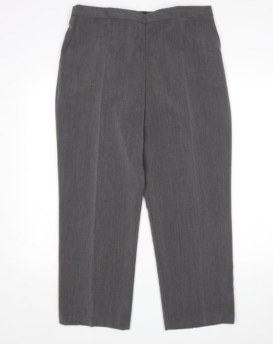 Womens UK Size 20 Preworn Regular Fit  Grey Trousers