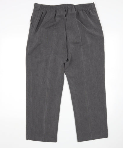 Womens UK Size 20 Preworn Regular Fit  Grey Trousers