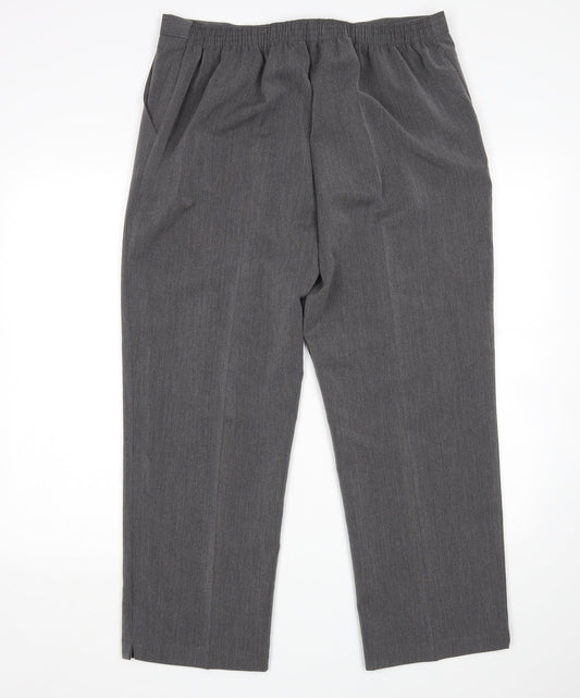 Womens UK Size 20 Preworn Regular Fit  Grey Trousers